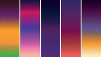 Collection of colorful smooth gradient background for graphic design. Vector illustration