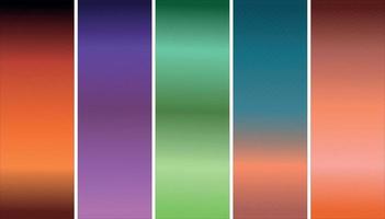 Collection of colorful smooth gradient background for graphic design. Vector illustration