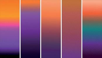 Collection of colorful smooth gradient background for graphic design. Vector illustration