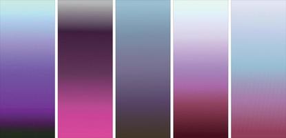 Collection of colorful smooth gradient background for graphic design. Vector illustration