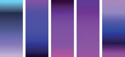 Collection of colorful smooth gradient background for graphic design. Vector illustration