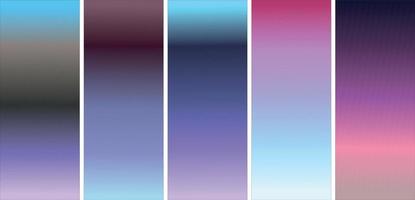 Collection of colorful smooth gradient background for graphic design. Vector illustration