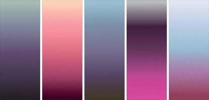 Collection of colorful smooth gradient background for graphic design. Vector illustration