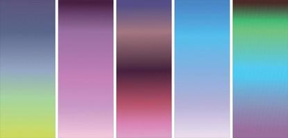 Collection of colorful smooth gradient background for graphic design. Vector illustration