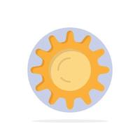 Sun Day Light Abstract Circle Background Flat color Icon vector