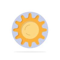 Sun Day Light Abstract Circle Background Flat color Icon vector