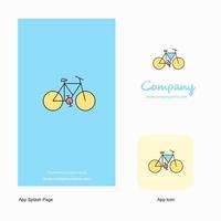 Cycle Company Logo App Icon and Splash Page Design Creative Business App Design Elements vector