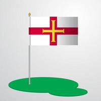 Guernsey Flag Pole vector