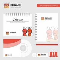 Carrots farm Logo Calendar Template CD Cover Diary and USB Brand Stationary Package Design Vector Template
