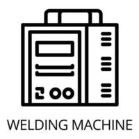 Welding machine icon, outline style vector