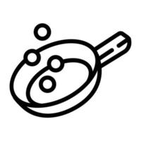 Prepare food on griddle icon, outline style vector