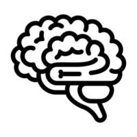 Brain icon, outline style vector