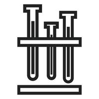 Test tube stand icon, simple style vector