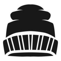 icono de gorro de invierno de esquí, estilo simple vector