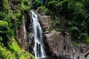 Waterfall in deep forest of Thailand photo