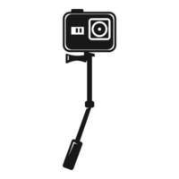 Action camera icon, simple style vector