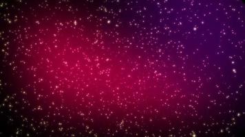 Animation of particles floating in space, colors, stars, background video