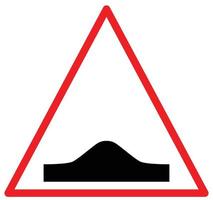 Speed bump warning sign. Road bump icon on white background. flat style. vector