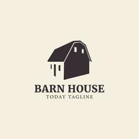 farmhouse farm and barn logo vector icon symbol design illustration