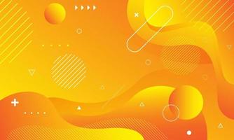 Abstract orange geometric background. Dynamic shapes composition. Vector illustration