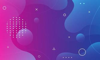 Blue and pink gradient geometric background vector