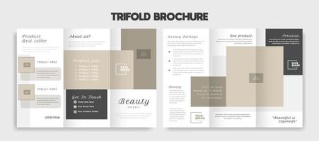 Simple and Elegant Trifold Brochure Layout vector