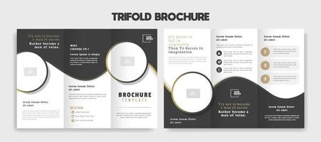 trifold brochure template design vector