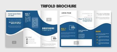 Simple and Elegant Trifold Brochure Layout vector