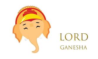 LORD ganesha isolated on white background vector