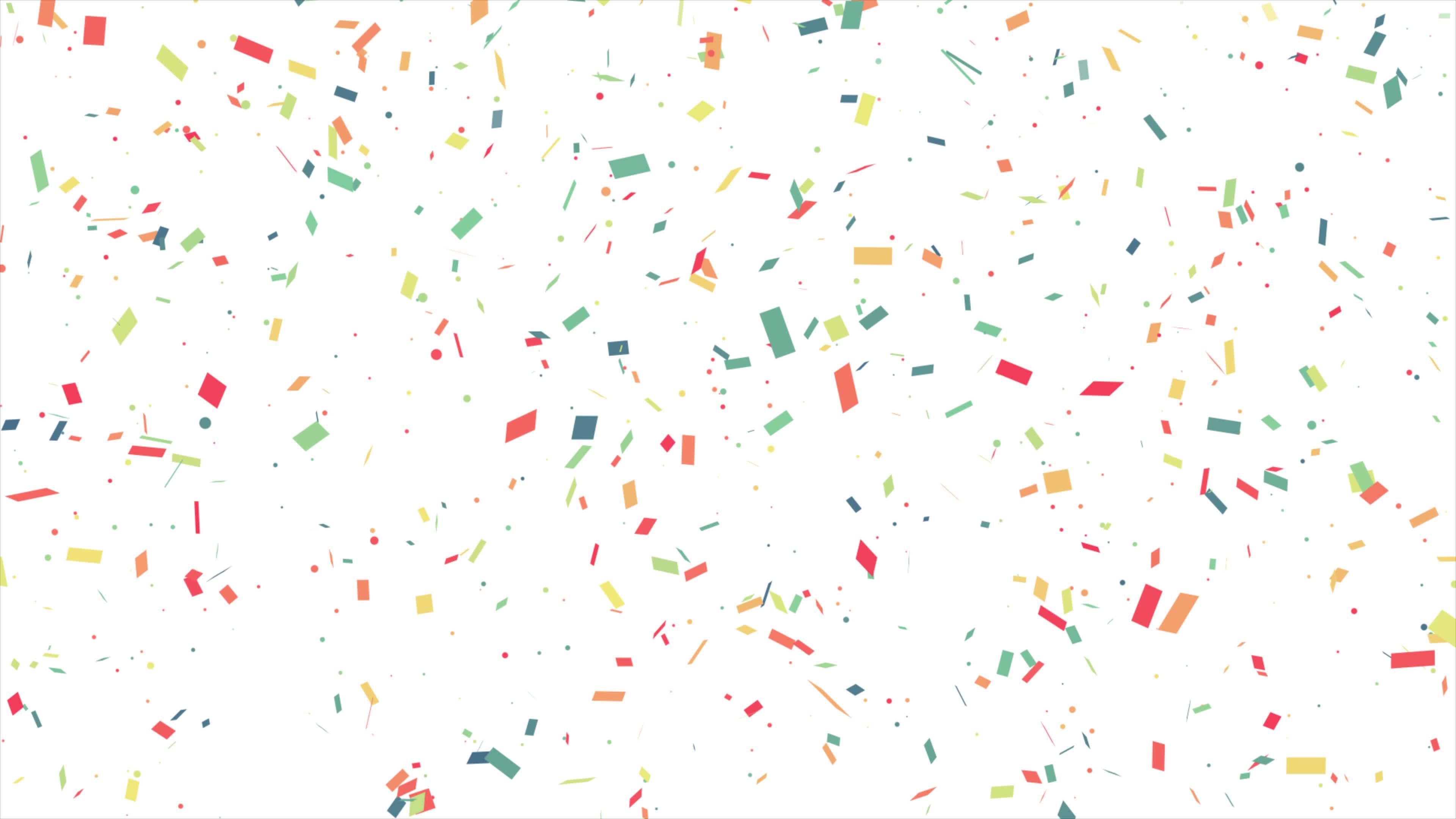 Colorful Confetti Particles Falling Over White Background, Confetti Falling  Celebration Animation,party Bg, Gold Realistic Confetti Explosions,  Birthday Party Confetti Falling 14195485 Stock Video at Vecteezy
