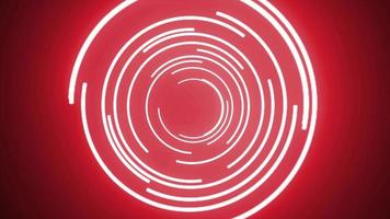 Glowing Particle Circle Moving On Screen, High Tech Circle Background. Loop Animation Of Particle, Abstract Circle Lines Technology Data Background video