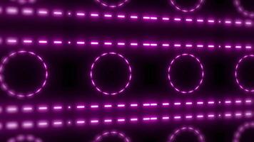 Hightech-glühender Neonkreishintergrund, digitaler Tech-Hintergrund, leuchtender digitaler Datenhintergrund der Technologie video