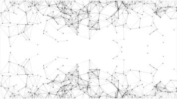 fundo de conexão de rede de plexo brilhante abstrato, fundo de conexão de rede de plexo futurista digital, linha de redes de conexão de dados em movimento de ponto, tecnologia de plexo molecular abstrato