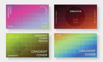 Set of template background design vector. Collection of creative abstract gradient vibrant colorful pixel, geometric shape background. Design illustration for business card, cover, banner, wallpaper. vector