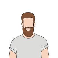 hombre guapo joven aislado en diferentes poses en la ilustración de fondo blanco vector