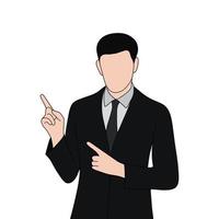 Isolated Young handsome man set in different poses on white background illustration vector