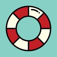 Lifeguard Filled Icon vector