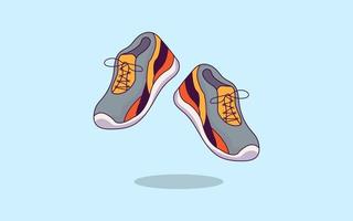 ilustración de dibujos animados de zapatos para correr vector