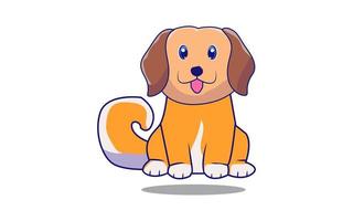 Cute dog cartoon Pro vector