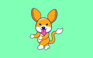 Cute dog cartoon Pro vector