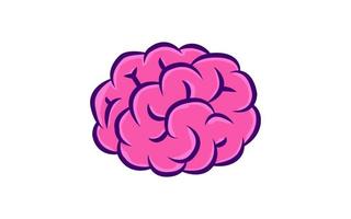 ilustración de icono de vector de dibujos animados de cerebro