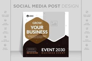 Digital marketing agency live webinar and corporate business social media post banner template vector