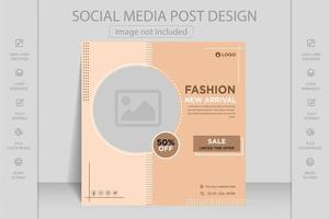 Modern dynamic Instagram, Facebook and social media post web banner template for online fashion sale vector