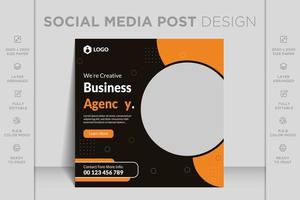 Digital marketing agency live webinar and corporate business social media banner post template vector