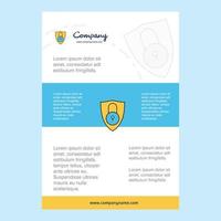 Template layout for Protected comany profile annual report presentations leaflet Brochure Vector Background