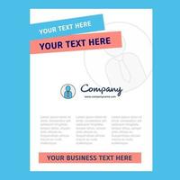 Profile Title Page Design for Company profile annual report presentations leaflet Brochure Vector Background