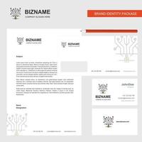 Circuit Business Letterhead Envelope and visiting Card Design vector template