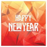 Happy New Year Typography with abstract background design vector