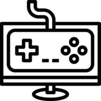 computer game online games play multimedia - outline icon vector