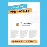 House Title Page Design for Company profile annual report presentations leaflet Brochure Vector Background